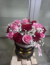 Bowl red and roses